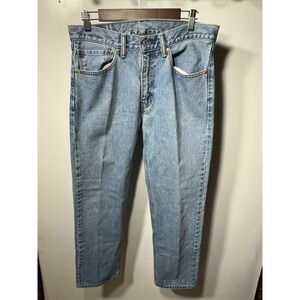Levi Strauss & Co. Men's Light Blue Denim Straight Jeans Regular Fit 34x32
